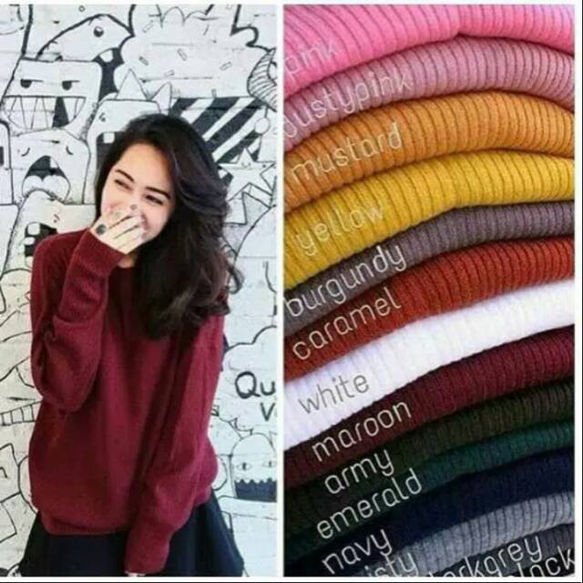 BOXY RAJUT TEBAL XL - XXL || SWEATER BOXY PREMIUM