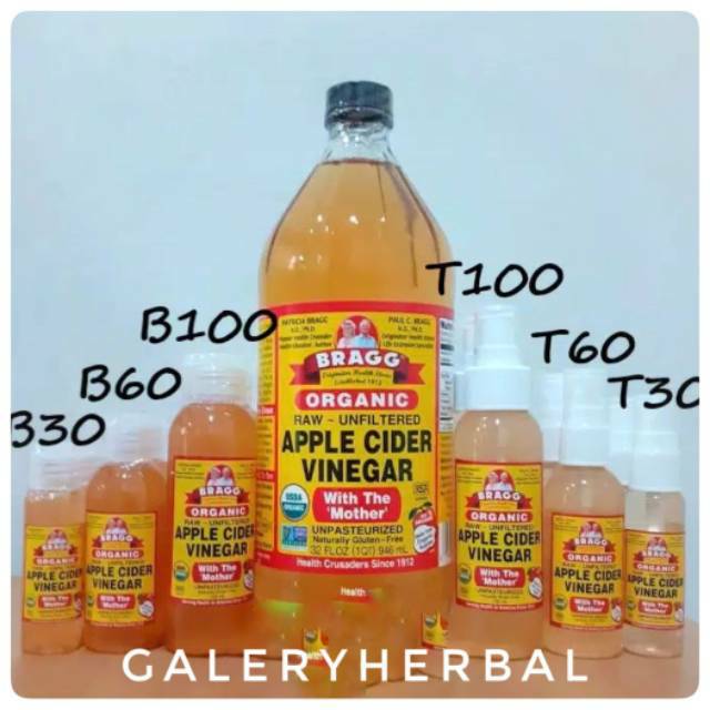 

[BISA COD] Cuka Apel Bragg apple cider vinegar murni dan Toner