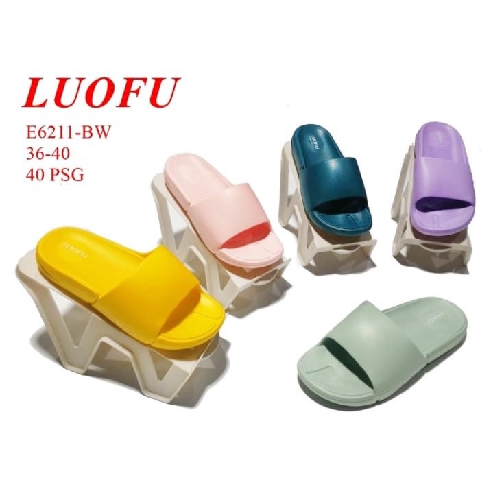 Sendal Karet Loufu E6211-BW