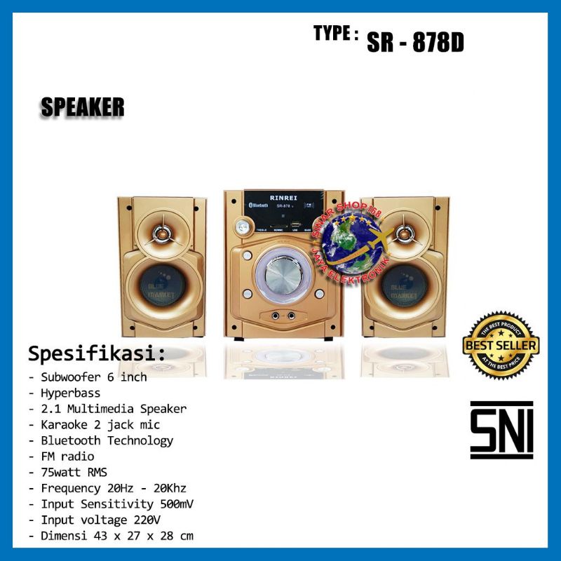 SPEAKER BLUETOOTH RINREI SR 878D