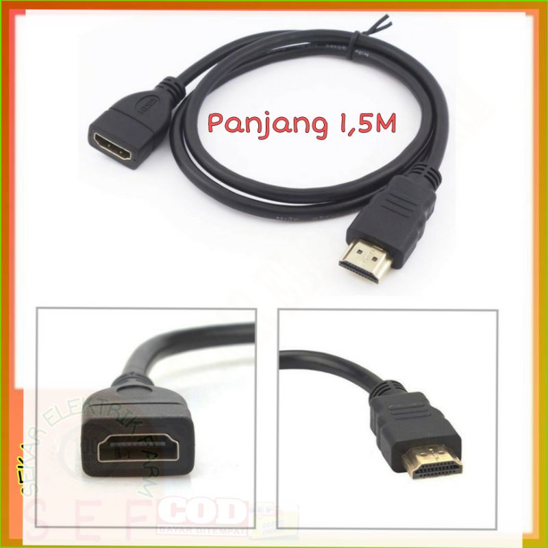 KABEL HDMI EXTENSION M-F 1.5m KABEL ANYCAST DONGLE