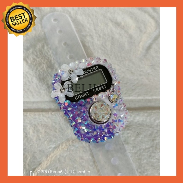 TASBIH DIGITAL CANTIK / TASBIH DIGITAL SWAROVSKI [TWOTONE BUNGA 2] tasbeh - tasbih digital - tasbih 