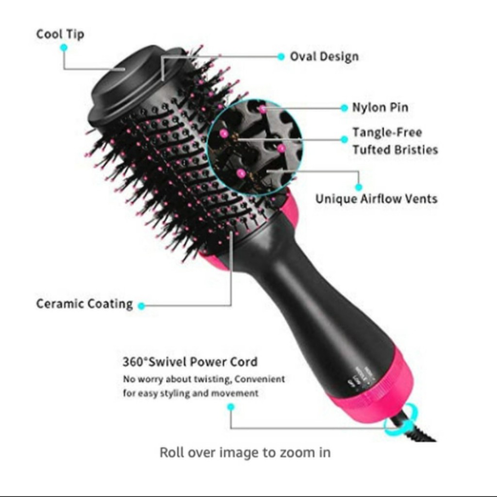 hair drying and straightening brush