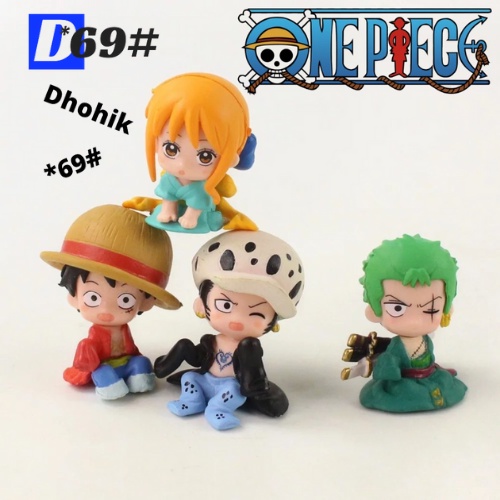Action Figure ONE PIECE Luffy Nami Zoro Law BABY CHILD CHIBI SET 4 PCS