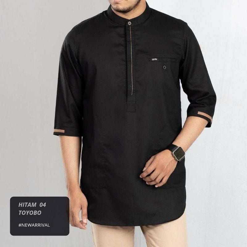 Baju koko kurta lengan 3/4 bahan adem dari bahan TOYOBO dan model TERBARU