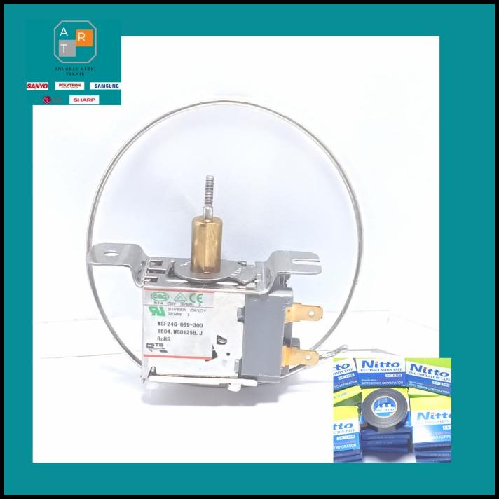Thermostat Kulkas 1 Pintu Aqua Sanyo, Sharp, Polytron, + Isolasi Nitto
