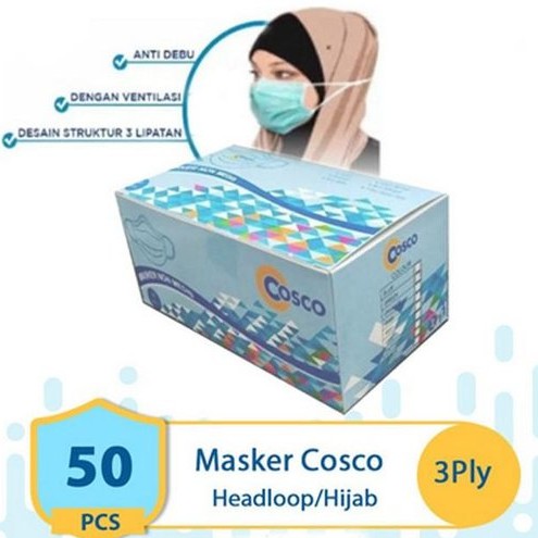 Cosco 3ply Masker 1 Box 50 pcs Disposable face mask 3ply