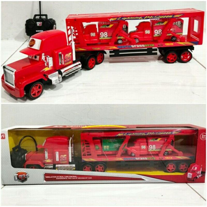 mainan anak rc mcqueen truk cars mcqueen remote control muatan mobil