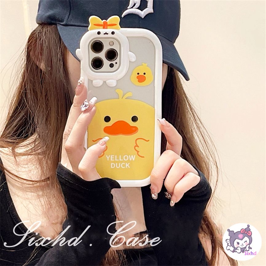 OPPO A78 A17 A17K A57 A77s A76 A96 A16 A16K A15 A74 A54 A53 A33 A32 A31 A5 A9 A5s A3s Reno 8Z 7Z 6 5 A95 A94 A93 A92 A77 A52 A16e A12e F11 9i 3D Small Monster Phone Casing Cartoon Yellow Duck Camera Protector Phone Soft Cover