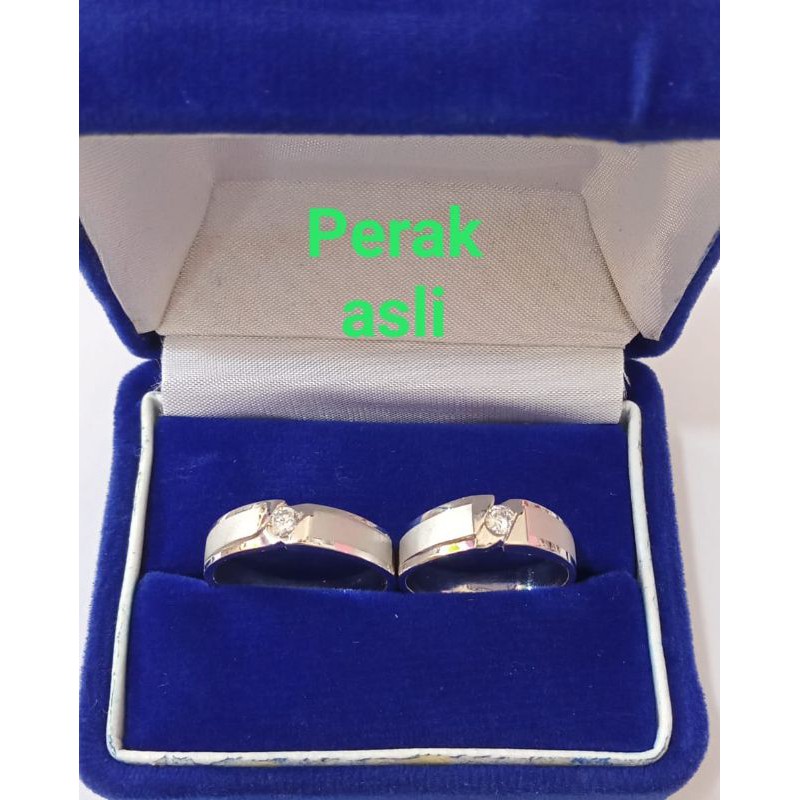 Cincin ring Dove cor mata 1, Perak 925, Sepuh Emas Putih