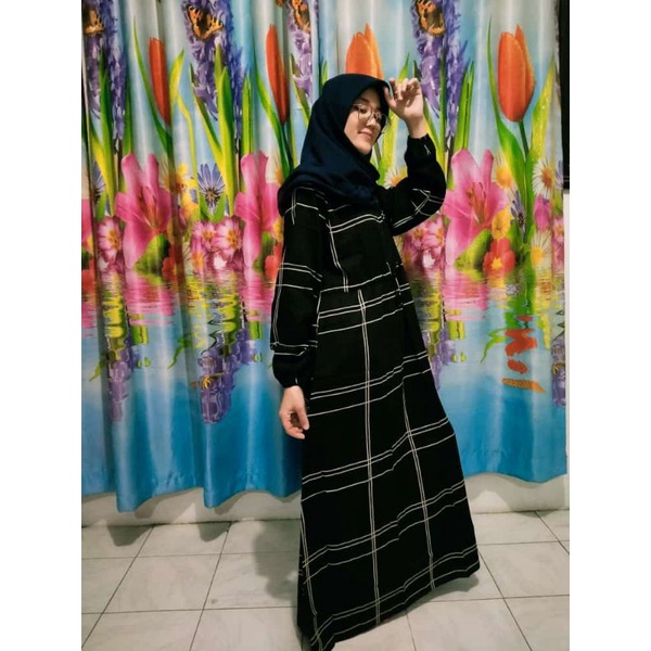 Gamis rayon kotak2