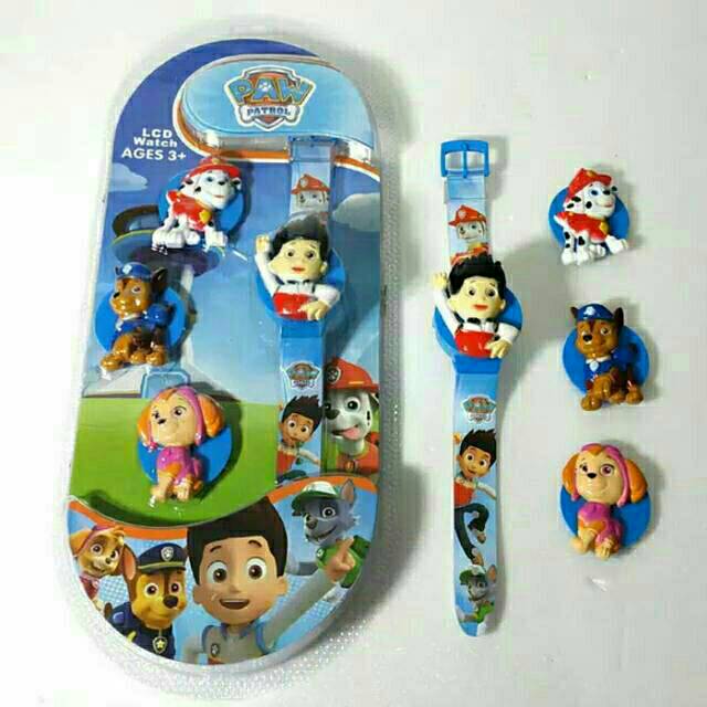 ( Dikirim Dari Jakarta) Jam Tangan Anak Digital Karet 4 in1 Character