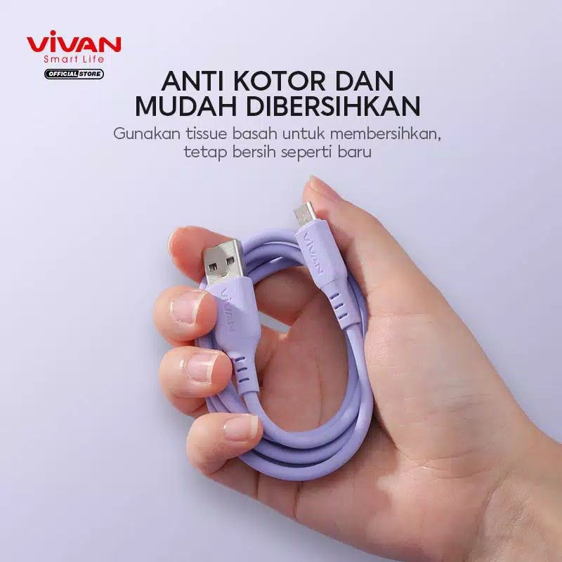 VIVAN Kabel Data Micro USB 2.4A Silicone Full SR Coverage