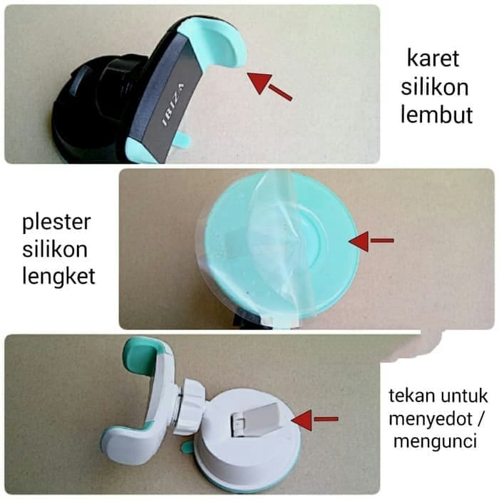 IBIZA HOLDER MOBIL 2IN1 HITAM