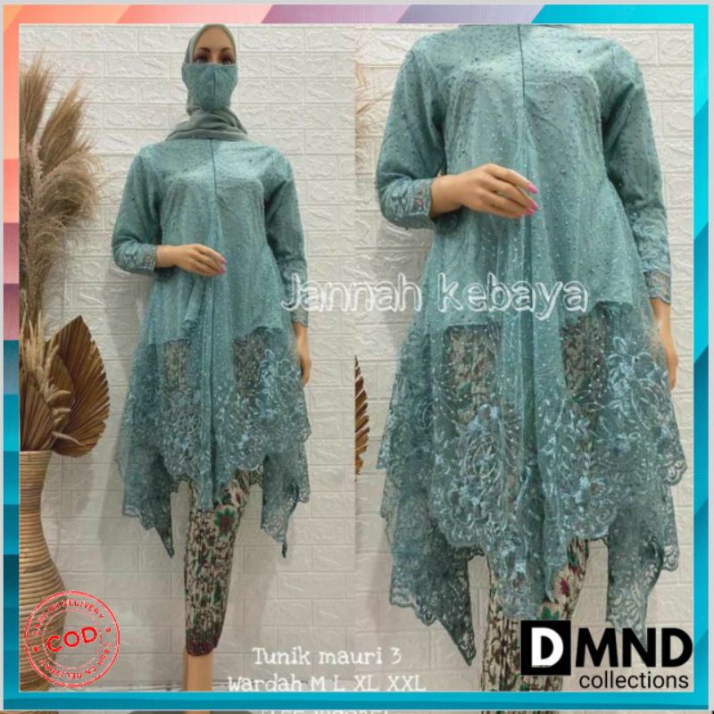 SET KEBAYA TUNIK TILE /KEBAYA TUNIK TILE IMPORT/KEBAYA TUNIK TILE PREMIUM