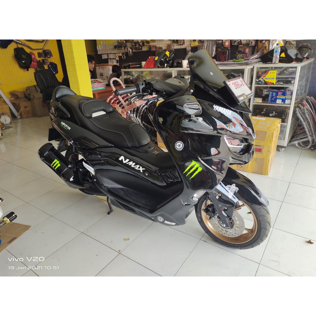 PAKET MODIFIKASI FULLBODY NMAX 2020 PREDATOR VARIASI YAMAHA NMAX NEW 2020 HITAM