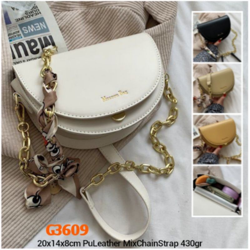 Gij. Tas Wanita Selempang Slingbag Import Saddle Bag G3609 E0285 1kg3 Tas Cewek  Fashion Impor CROCO