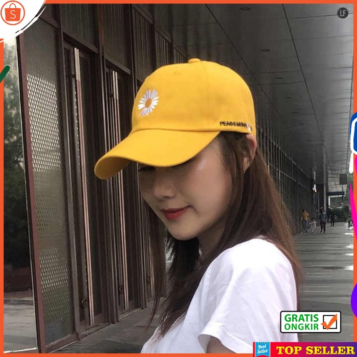 TOPI BASEBALL WANITA PRIA MOTIF BUNGA FASHION KOREA VISOR CAP TERBARU JA1