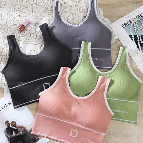 Sport Bra Gym TR58 Bra Olahraga Push Up Wanita Tanpa Kawat Sexy Import-7