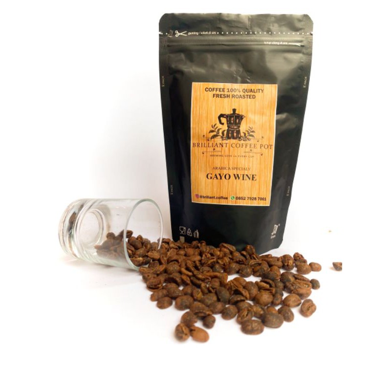 

KOPI ARABICA WINE ACEH GAYO 1KG ( 1000GR ) I BRILLIANT COFFEE SPECIALTY