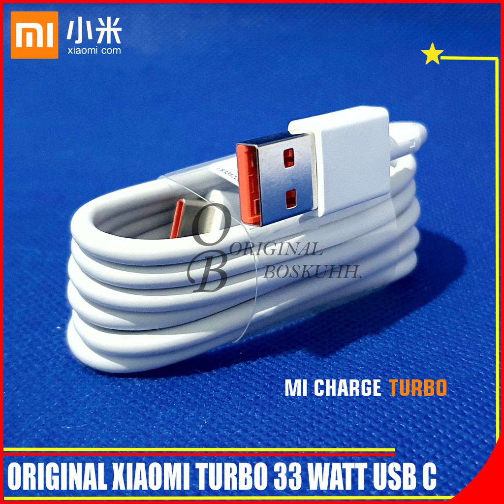 Kabel Charger Xiaomi Turbo ORIGINAL 100% USB C XIAOMI TURBO CHARGE