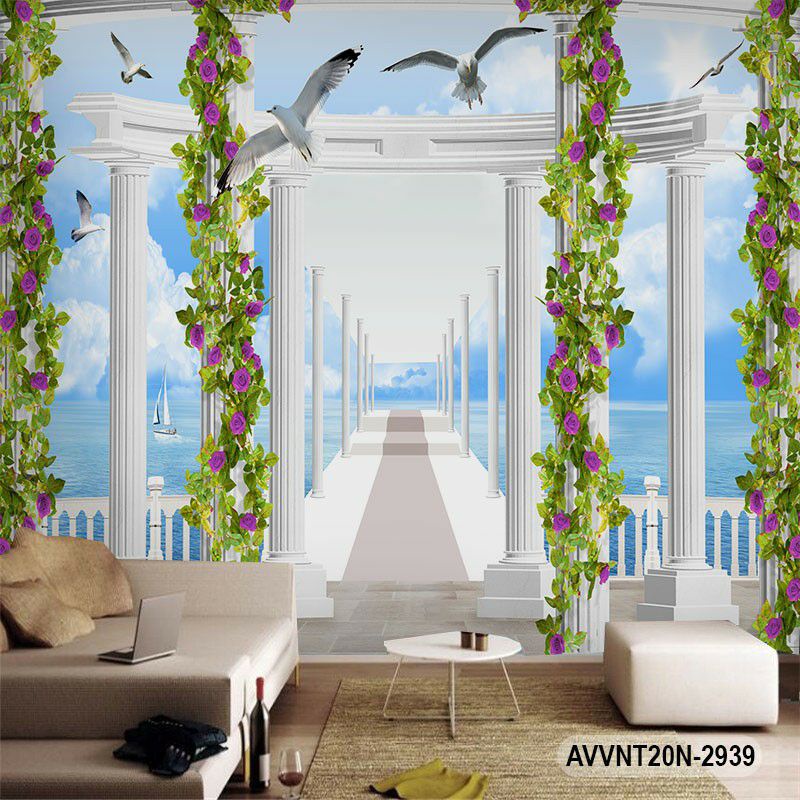 Wallpaper Motif Pilar Pemandangan Alam Wallpaper Custom Pilar Wallpaper Custom 3D Pemandangan Alam