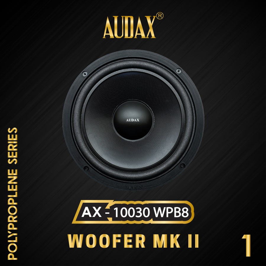 Speaker Pasif 10&quot; Audax AX-10030 WPB8 Polypropylene Series Woofer