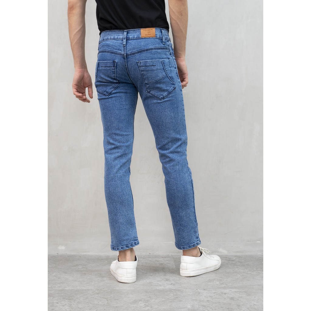 Celana panjang Jeans Slim Fit biru pudar denim pants pria houseofcuff