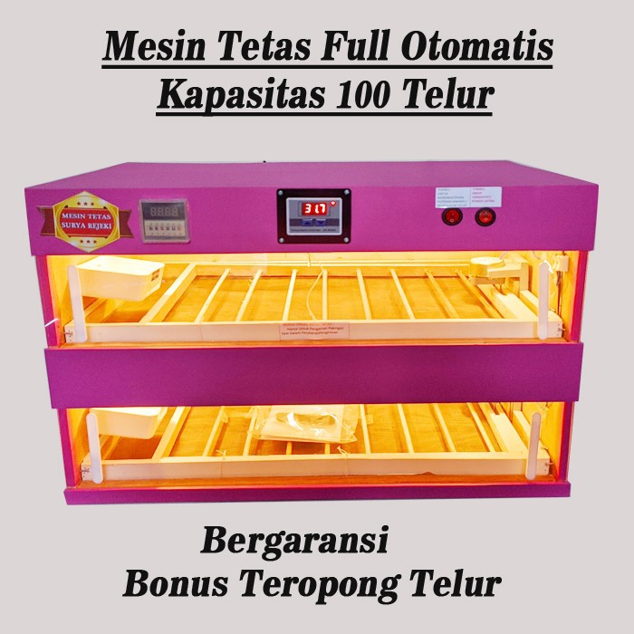 Mesin Tetas telur kapasitas 100 telur ayam, bebek dan burung otomatis
