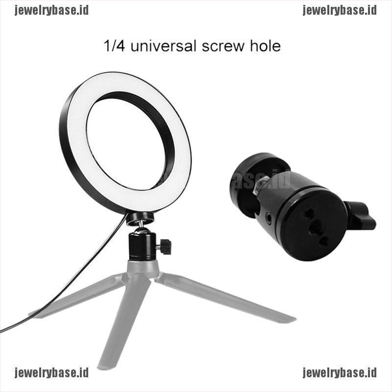 [Base] 6&quot; LED Ring Light Dimmable USB 5500K Fill Lamp Photography Phone Video Live [ID]