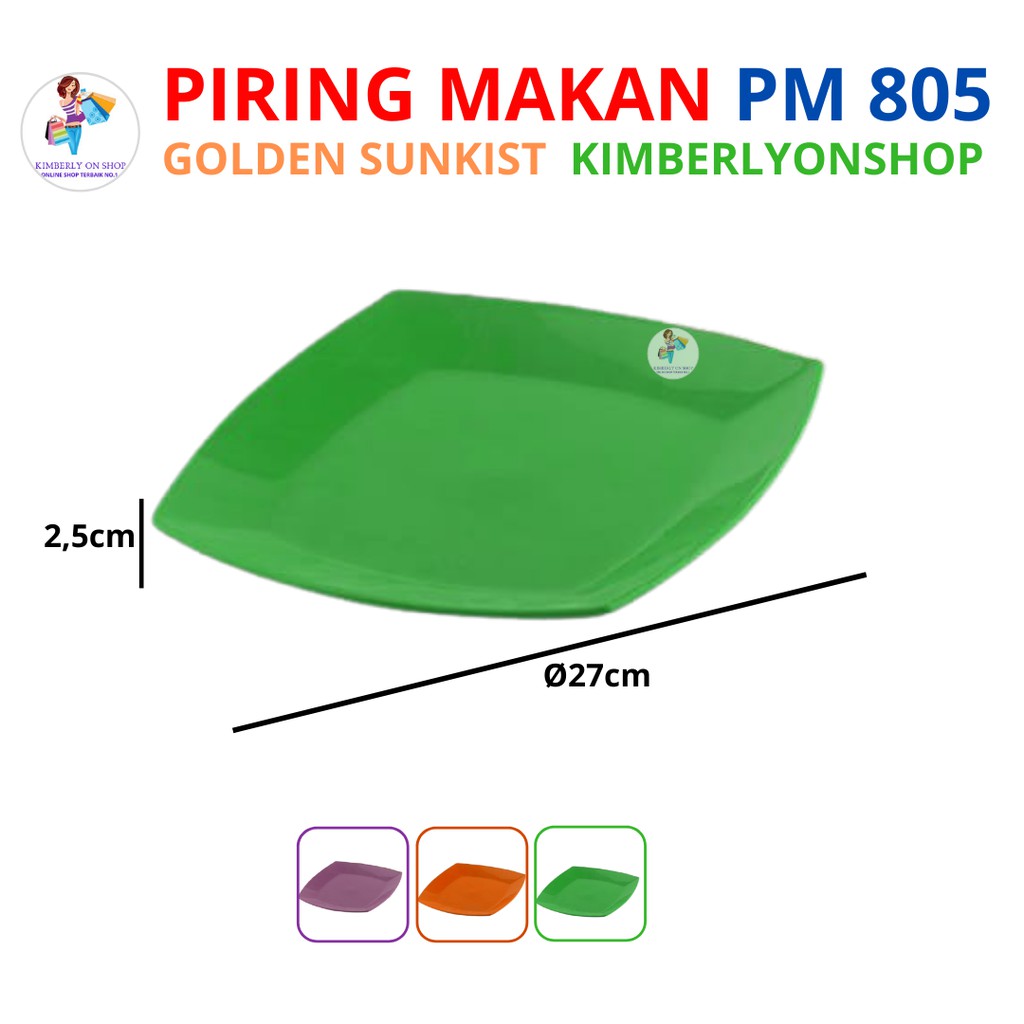 Piring makan plastik warna golden sunkist PM 805