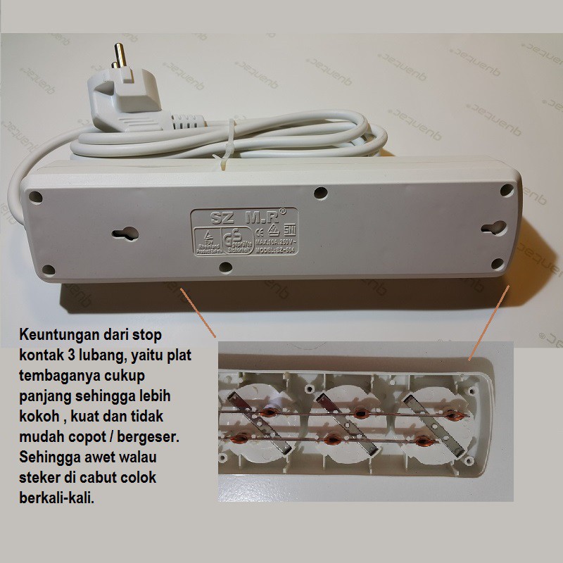 Dimmer SCR 2000w Pengatur Kecepatan Gerinda Stop Kontak 3 Lubang Kabel 3 mtr Dimer 2000 watt