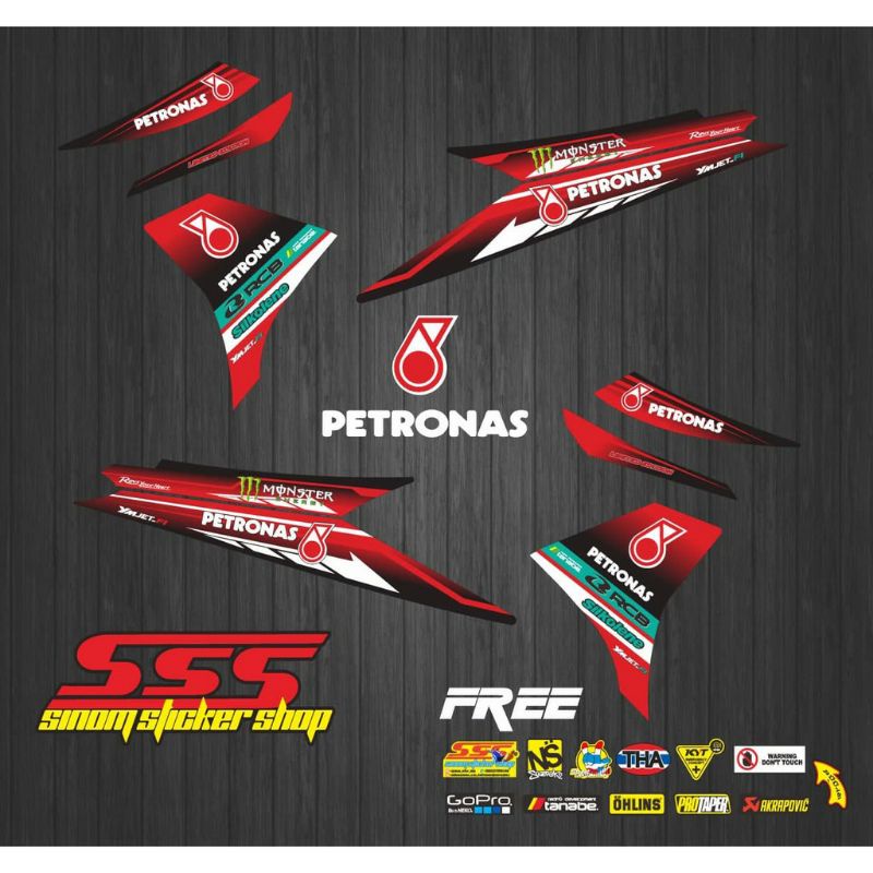 Stiker Striping Variasi Jupiter MX New Petronas