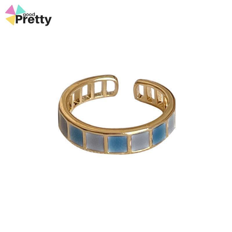 Desain Niche Gaya Dingin Wanita High-end Cahaya Mewah Pembukaan Cincin Zamrud yang Dapat Disesuaikan - PD