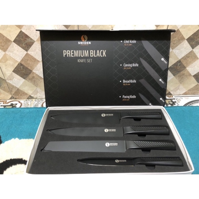 PREMIUM BLACK KNIFE SET BY SWIDEN