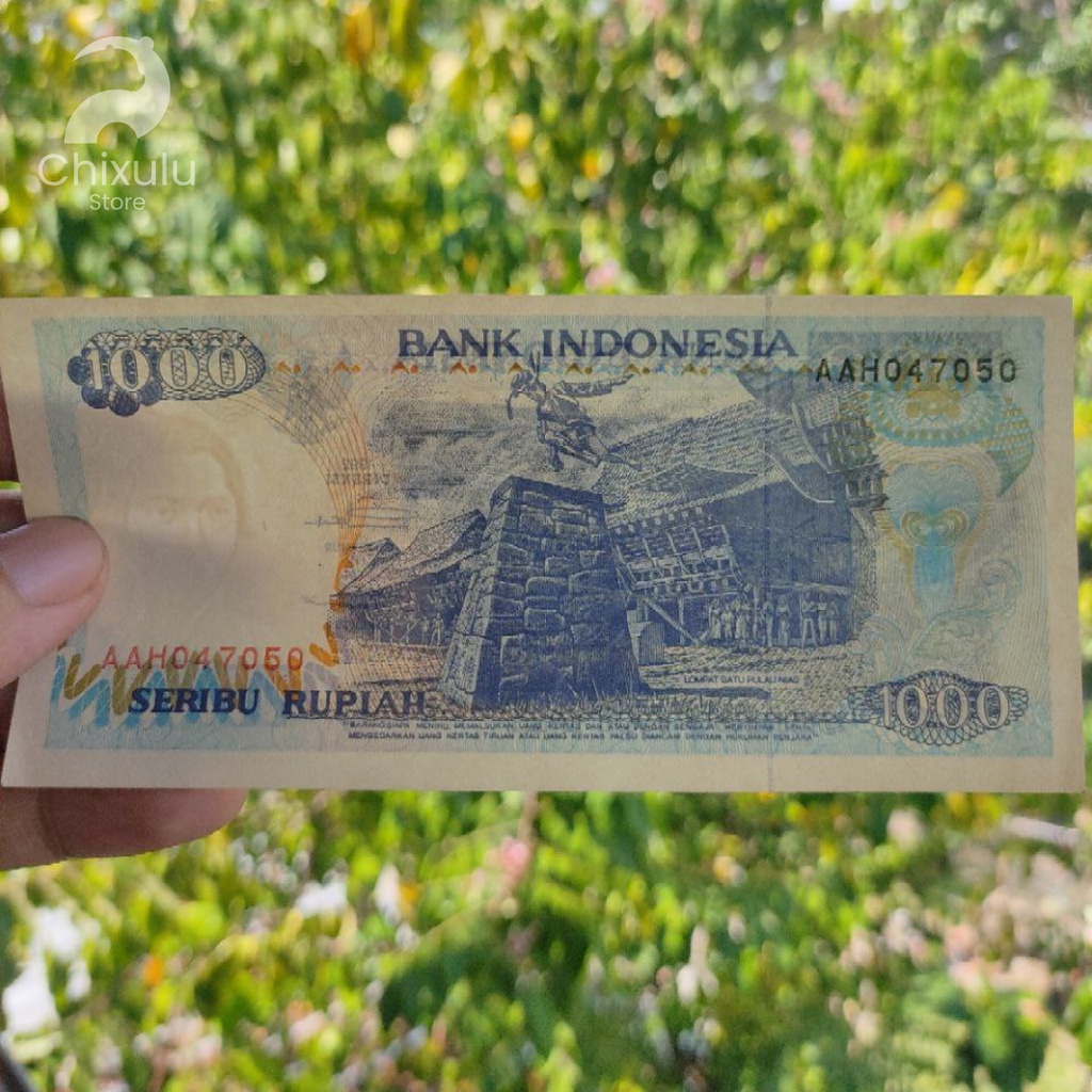 Koleksi Uang Kuno Rp1000 (Lompat Batu Pulau Nias) Tahun 1992 | Uang Lama Indonesia
