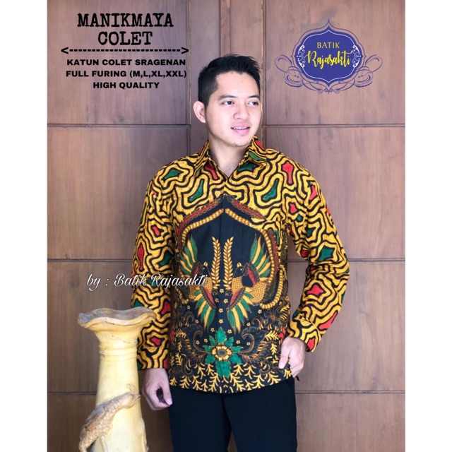 Kemeja Batik Lengan Panjang MANIKMAYA Lapis Furing Katun Halus Sragenan Termurah