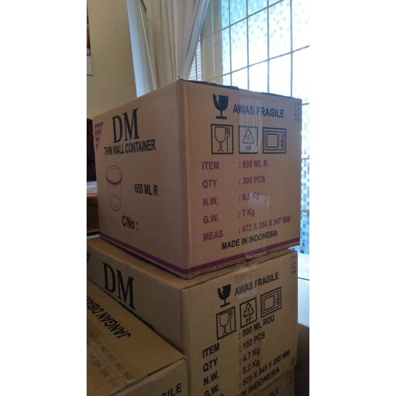 GROSIR THINWALL DM 650ML R TABUNG THINWALL FOOD CONTAINER PER DUS ISI 300 PCS
