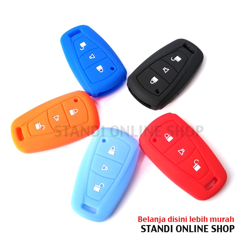 Kondom Kunci Silikon Remote Keyshirt Toyota Agya Daihatsu Ayla Merah