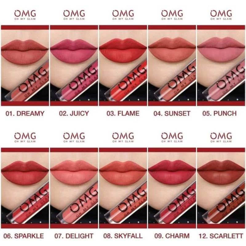 OMG Oh My GLAM Matte Kiss Lip Cream | Lip Cream OMG Murah | OMG