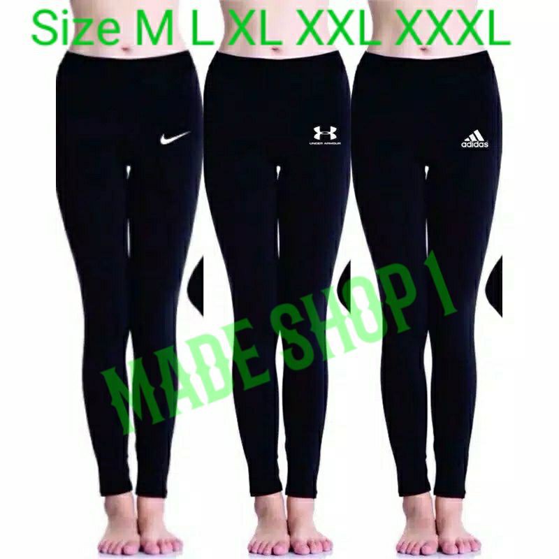 CELANA SPORT WANITA LEGGING PANJANG TRAINING OLAHRAGA UKURAN BESAR/JUMBO CEWEK TERLARIS BIG SIZE
