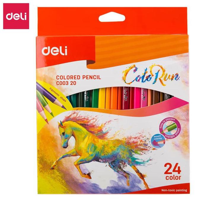 

TERMURAH DELI - EC00320 / Pensil Warna Anak Isi 24 PCS / Peralatan Sekolah