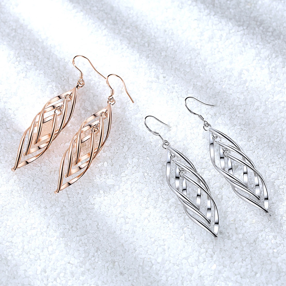 Anting Perak 925 Wanita Super Peri Anting-Anting Tiga Garis Perhiasan Fashion EH00019