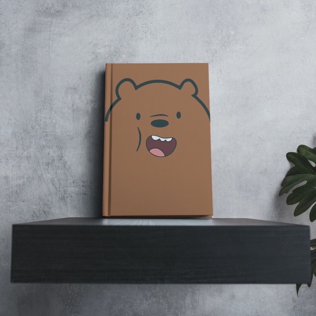 

Terlaris ✨ - Buku Catatan Journal Diary Buku Tulis Notebook Agenda, Polos dan dotted We Bare Bear Grizzly3.1.23