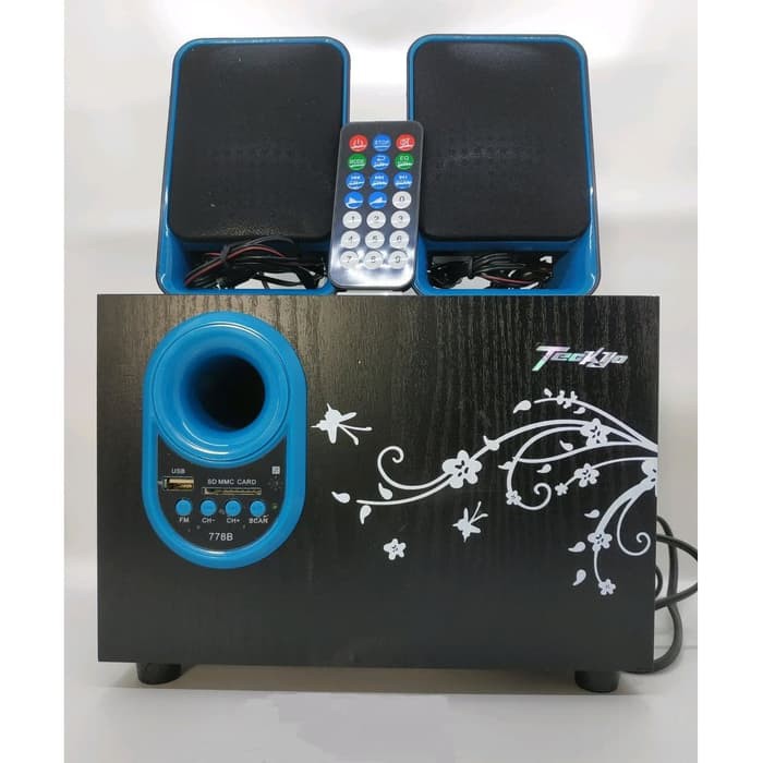Speaker Teckyo GMC Salon Aktif Speker Bluetooth USB Radio - Biru