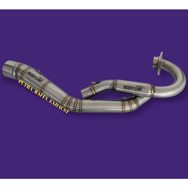 Pipa Leher Knalpot Racing Motor KLX DTRACKER CRF Bore up Standar Intel 50 mm Piston 62 66 Full Stain