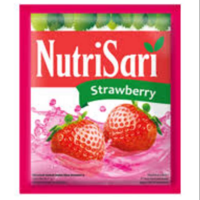 Nutrisari strawberry 1 renteng isi 10 sachet