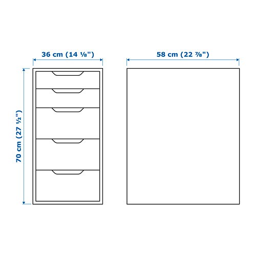 ALEX Unit laci 36x58x70 cm