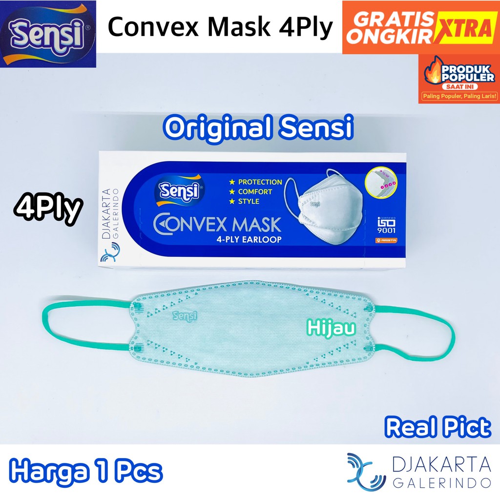 Masker SENSI CONVEX MASK 4ply Earloop Medis