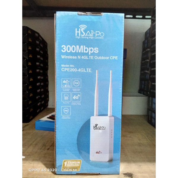 HSAIRPO CPE200 Outdoor 4G LTE &amp; Wireless N 300Mbps 2.4ghz Router modem outdoor